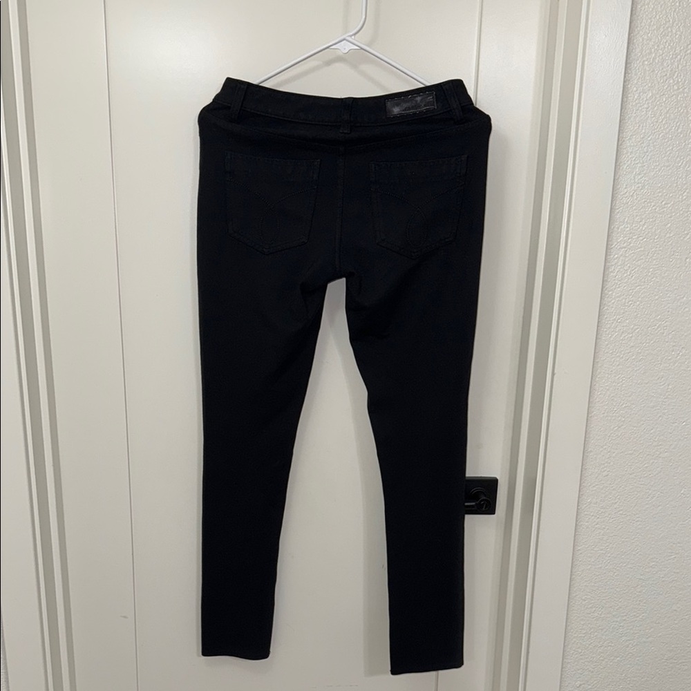 Calvin Klein Jeans Ankle Pant Straight Leg High Rise Pockets Black Womens size 4 - Picture 5 of 9